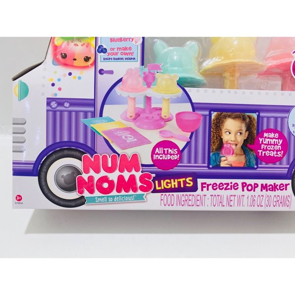 Num Noms Lights Freezie Pop Maker With 3 Flavor Packs 1 Spoon, cup & Booklet - Picture 4 of 14